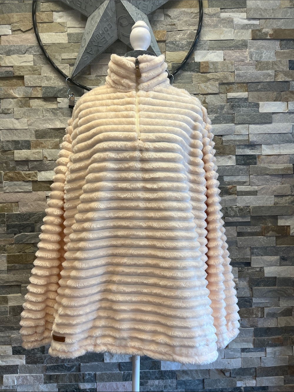 Simply Southern Plush Ribbed Half-Zip Pullover in Cream